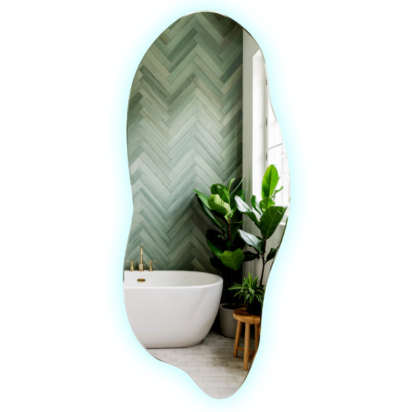Led ogledalo nepravilna oblika 45x100 cm