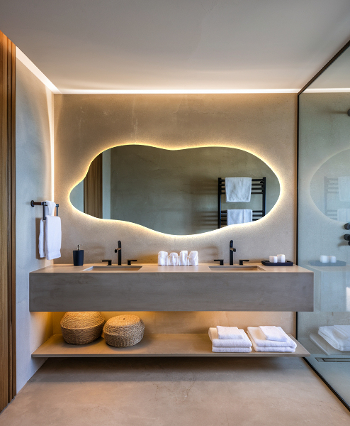 Led ogledalo nepravilna oblika 45x100 cm