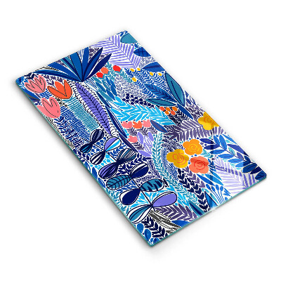 Steklena podloga za rezanje Pobarvan travnik