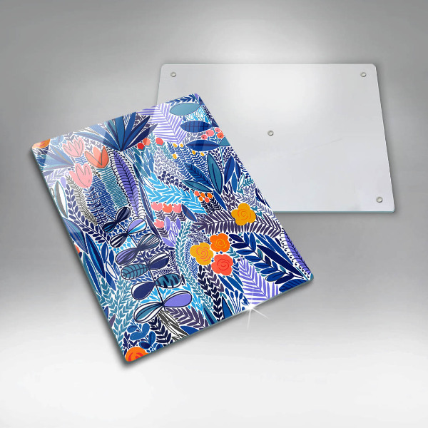 Steklena podloga za rezanje Pobarvan travnik