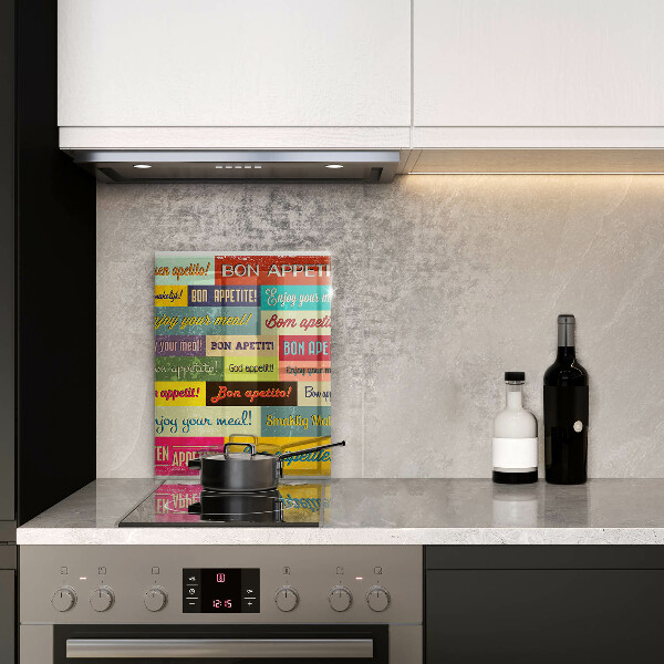 Steklena podloga za rezanje Podnapisi Bon appetit jeziki