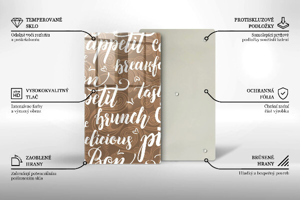 Steklena podloga za rezanje Bon appetit