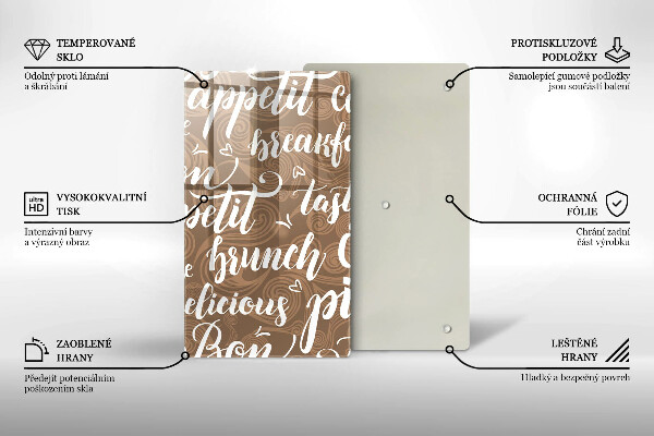 Steklena podloga za rezanje Bon appetit