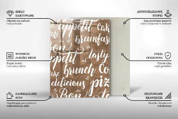 Steklena podloga za rezanje Bon appetit
