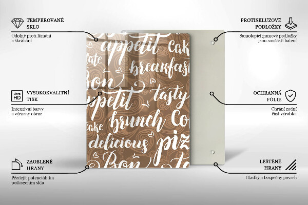 Steklena podloga za rezanje Bon appetit