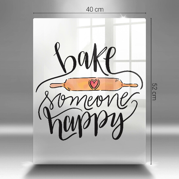 Steklena podloga za rezanje Bake someone happy