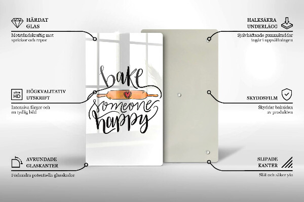 Steklena podloga za rezanje Bake someone happy