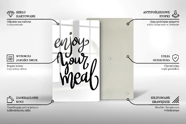 Steklena podloga za rezanje Enjoy your meal