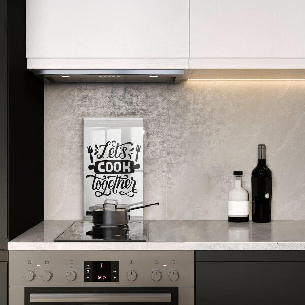 Steklena podloga za rezanje Let's cook together