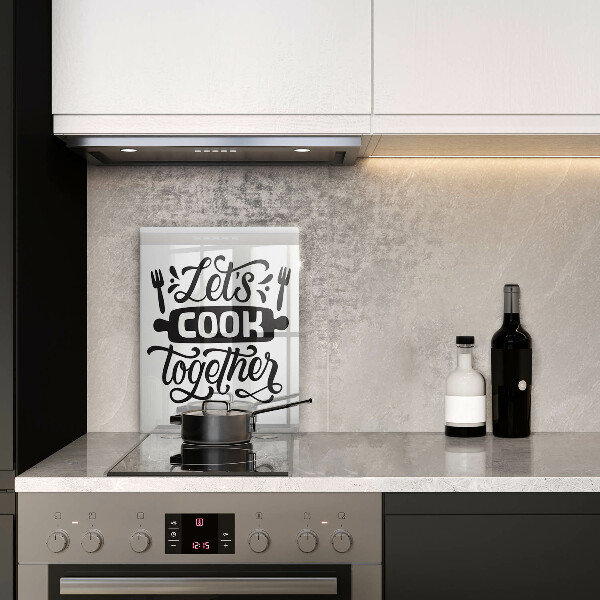Steklena podloga za rezanje Let's cook together