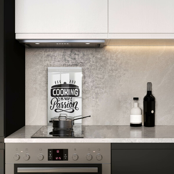 Steklena podloga za rezanje Cooking is my passion