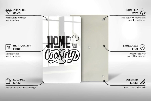 Steklena podloga za rezanje Home cooking