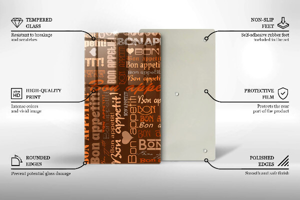 Steklena podloga za rezanje Bon appetit