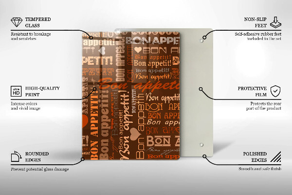 Steklena podloga za rezanje Bon appetit