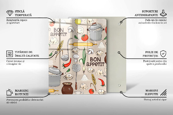 Steklena podloga za rezanje Ilustracija kuhinje