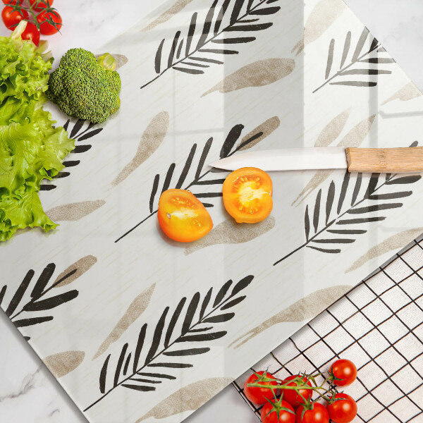 Steklena podloga za rezanje Boho rastline