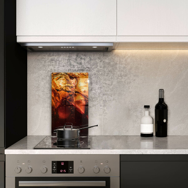 Steklena podloga za rezanje Cola pijača z ledom