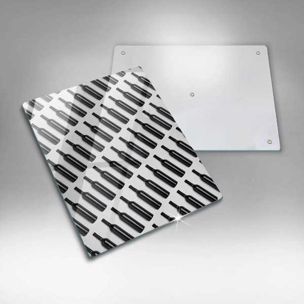 Steklena podloga za rezanje Steklenice črnega vina