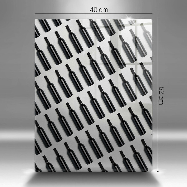 Steklena podloga za rezanje Steklenice črnega vina