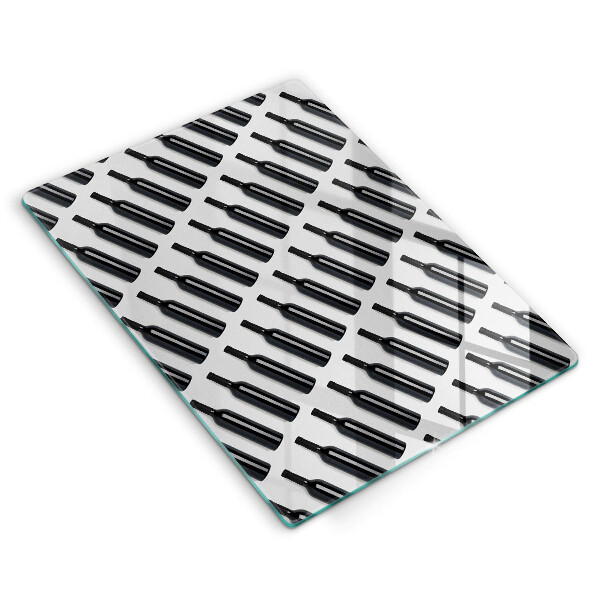 Steklena podloga za rezanje Steklenice črnega vina