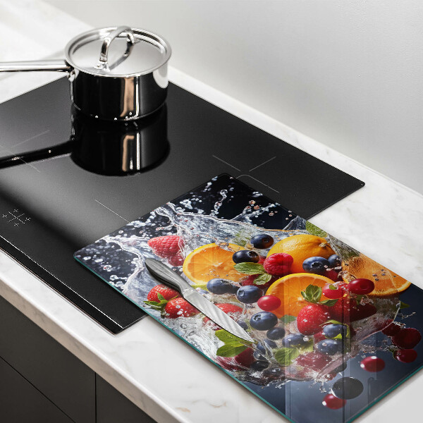 Steklena podloga za rezanje Sadje v vodi