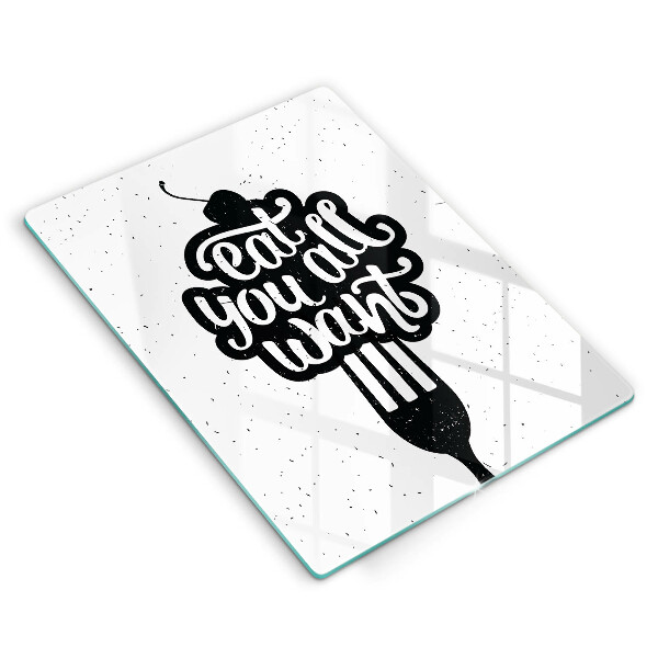 Steklena podloga za rezanje Eat all you want