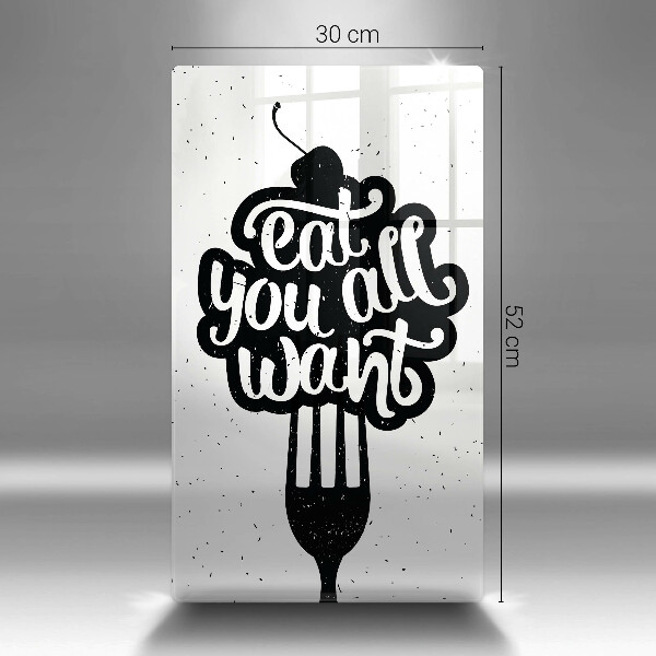 Steklena podloga za rezanje Eat all you want