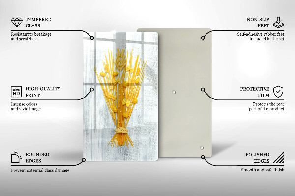 Steklena podloga za rezanje Testenine