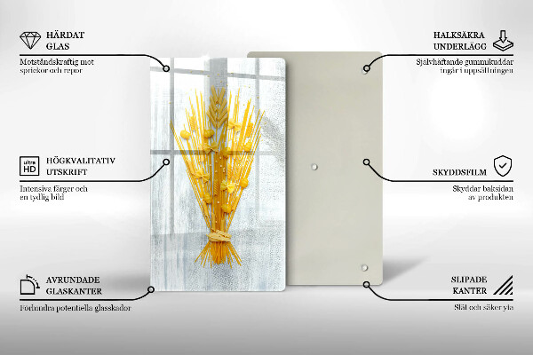 Steklena podloga za rezanje Testenine