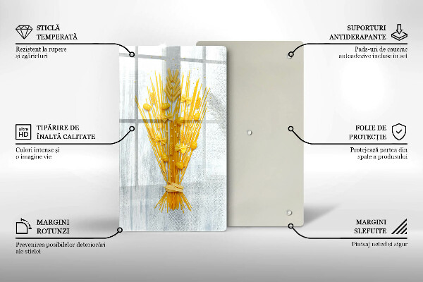 Steklena podloga za rezanje Testenine