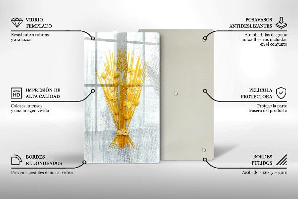 Steklena podloga za rezanje Testenine