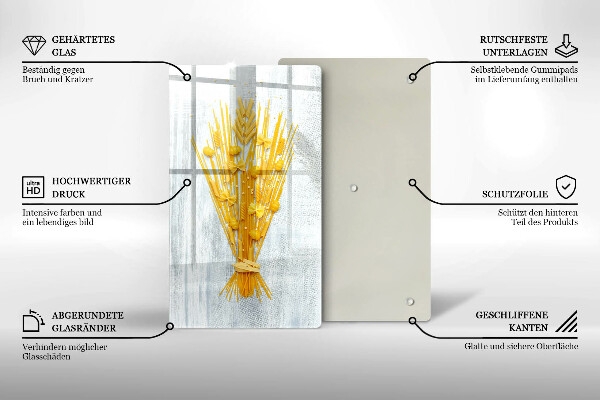 Steklena podloga za rezanje Testenine