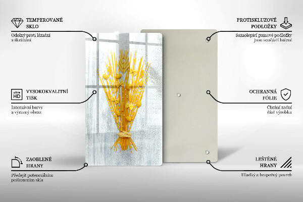 Steklena podloga za rezanje Testenine