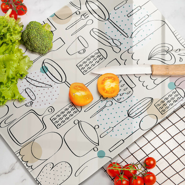 Steklena podloga za rezanje Kuhinjski dodatki