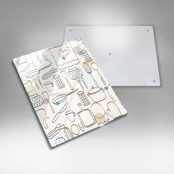 Steklena podloga za rezanje Kuhinjski dodatki