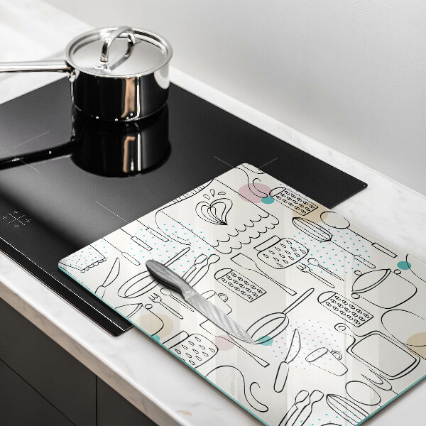 Steklena podloga za rezanje Kuhinjski dodatki