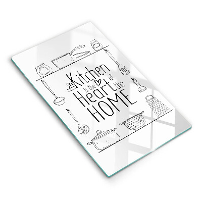 Steklena podloga za rezanje Napis stavek