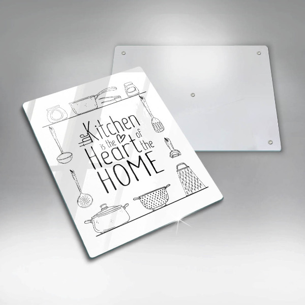 Steklena podloga za rezanje Napis stavek