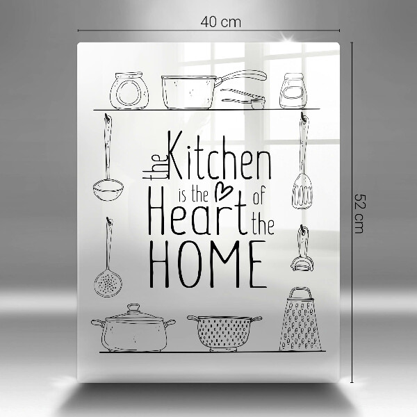 Steklena podloga za rezanje Napis stavek