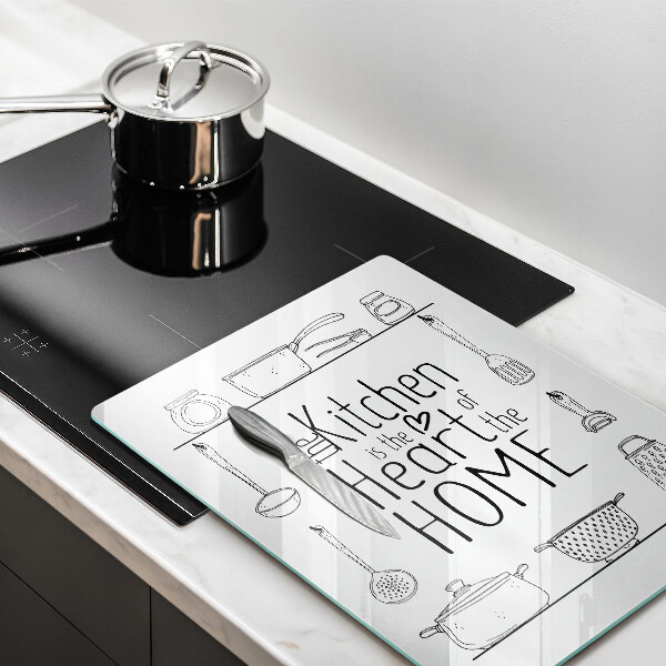 Steklena podloga za rezanje Napis stavek