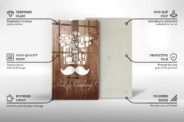 Steklena podloga za rezanje I like cooking