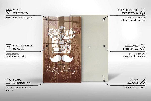 Steklena podloga za rezanje I like cooking