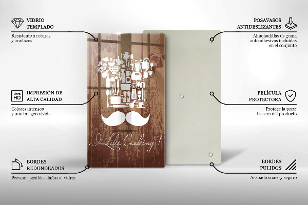 Steklena podloga za rezanje I like cooking