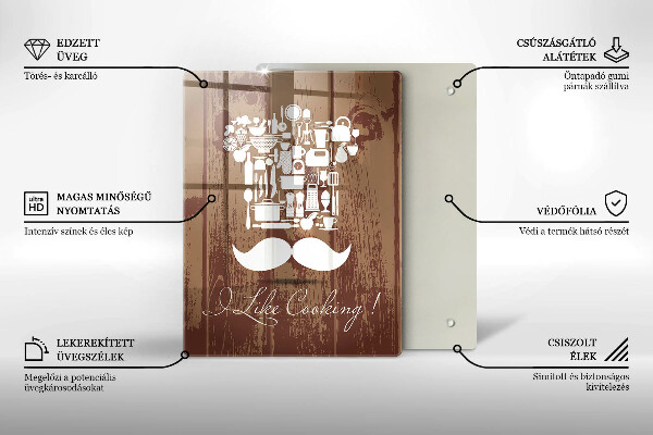 Steklena podloga za rezanje I like cooking