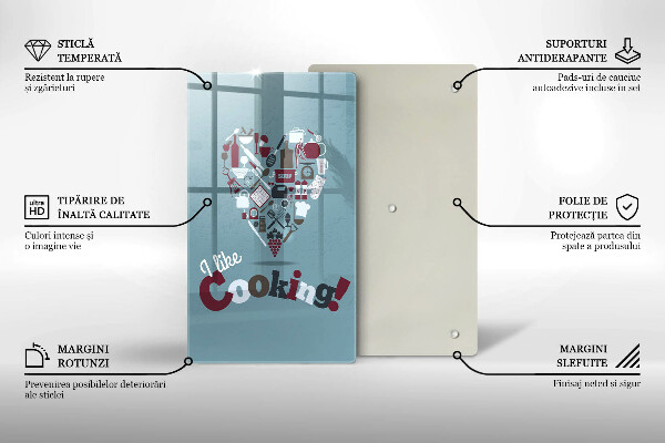 Steklena podloga za rezanje I like cooking