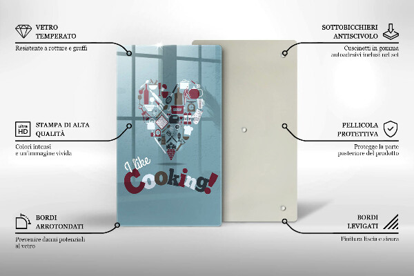 Steklena podloga za rezanje I like cooking