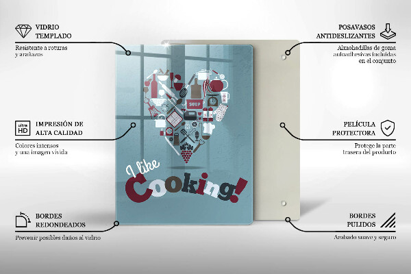 Steklena podloga za rezanje I like cooking