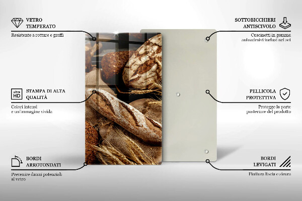 Steklena podloga za rezanje Kruhovi kruhki