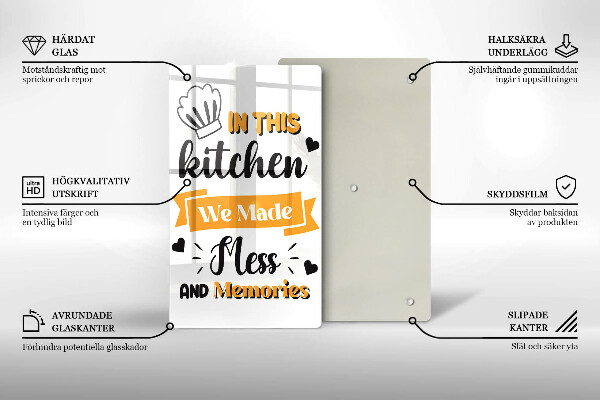 Steklena podloga za rezanje In this kitchen we made mess and memories