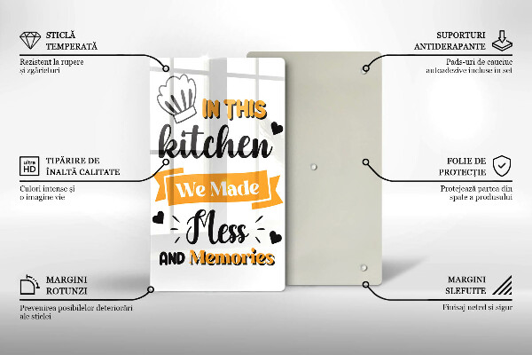 Steklena podloga za rezanje In this kitchen we made mess and memories